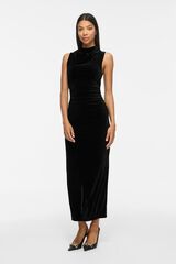 Vila Vestido largo de terciopelo Negro