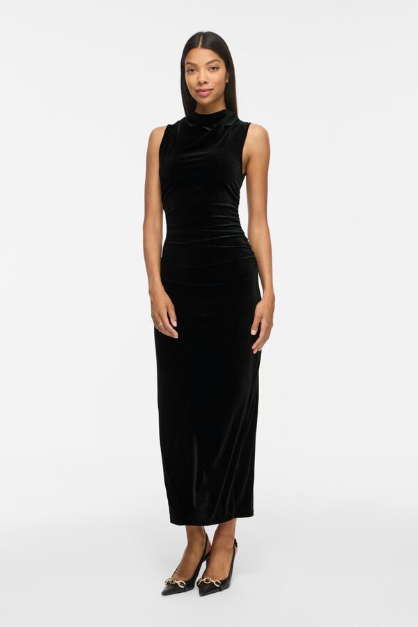 Vila Vestido largo de terciopelo Negro