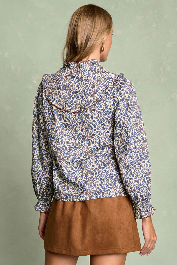 Pol&iacute;n Et Moi Camisa bordado Antibes Azul