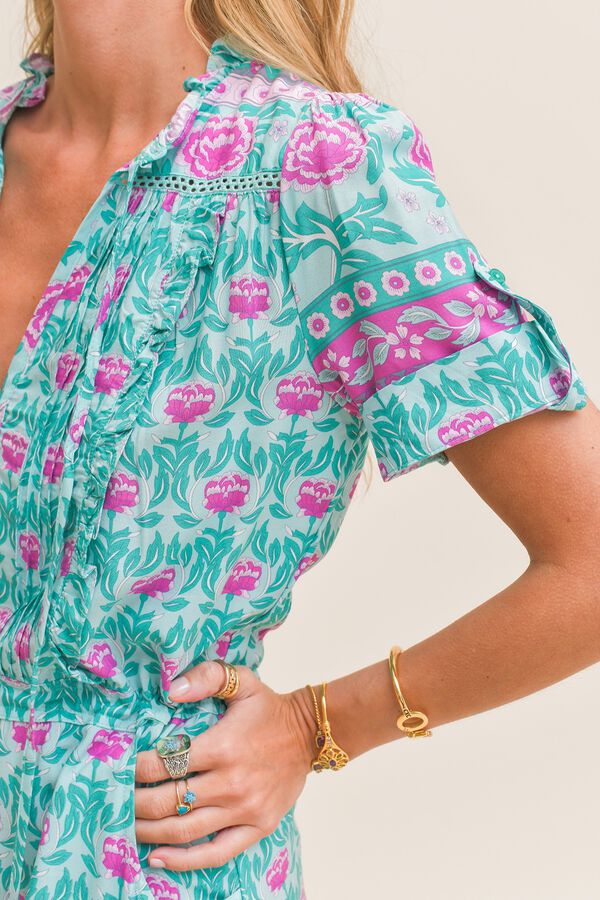 Jaase Vestido largo Tessa Estampado azul