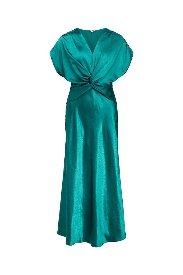 Object Vestido largo satinado Turquesa