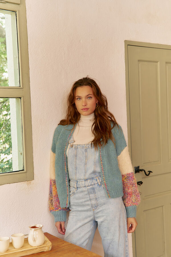 Jaase C&aacute;rdigan de punto Turquesa