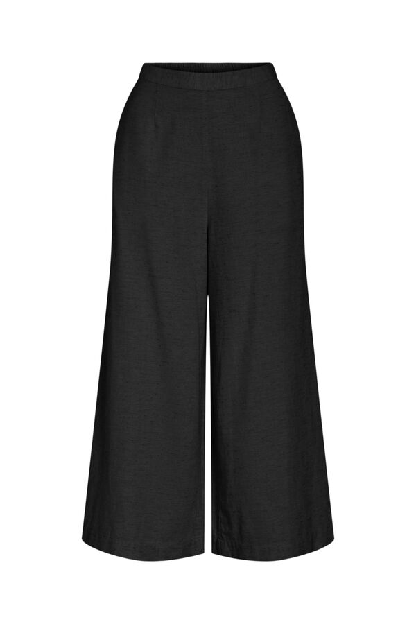 Vila Pantal&oacute;n de mujer culotte de lino Negro