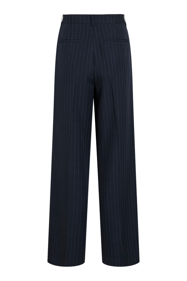 Vila Pantal&oacute;n de vestir de cintura alta Azul oscuro