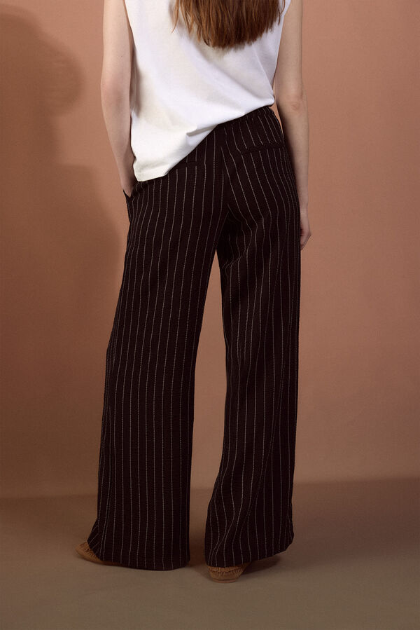 Slowlove Pantal&oacute;n de pata ancha Estampado gris