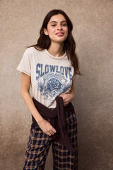 Slowlove Camiseta rosa SlowLove Marfil