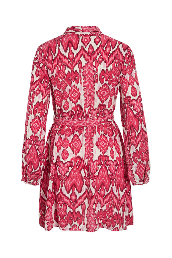 Vila Vestido corto estampado de viscosa Estampado blanco