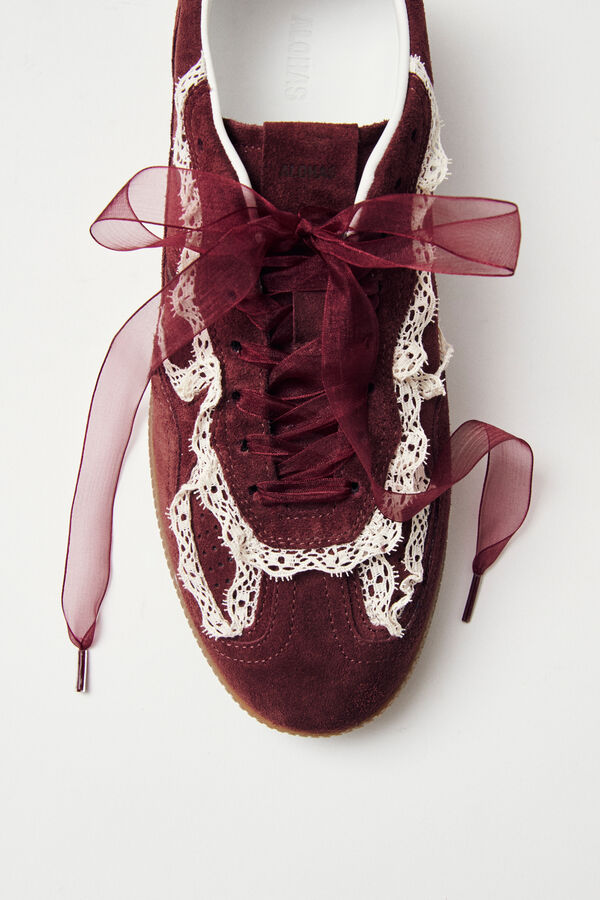 Alohas Zapatillas de cuero Tb.490 Crochet Granate