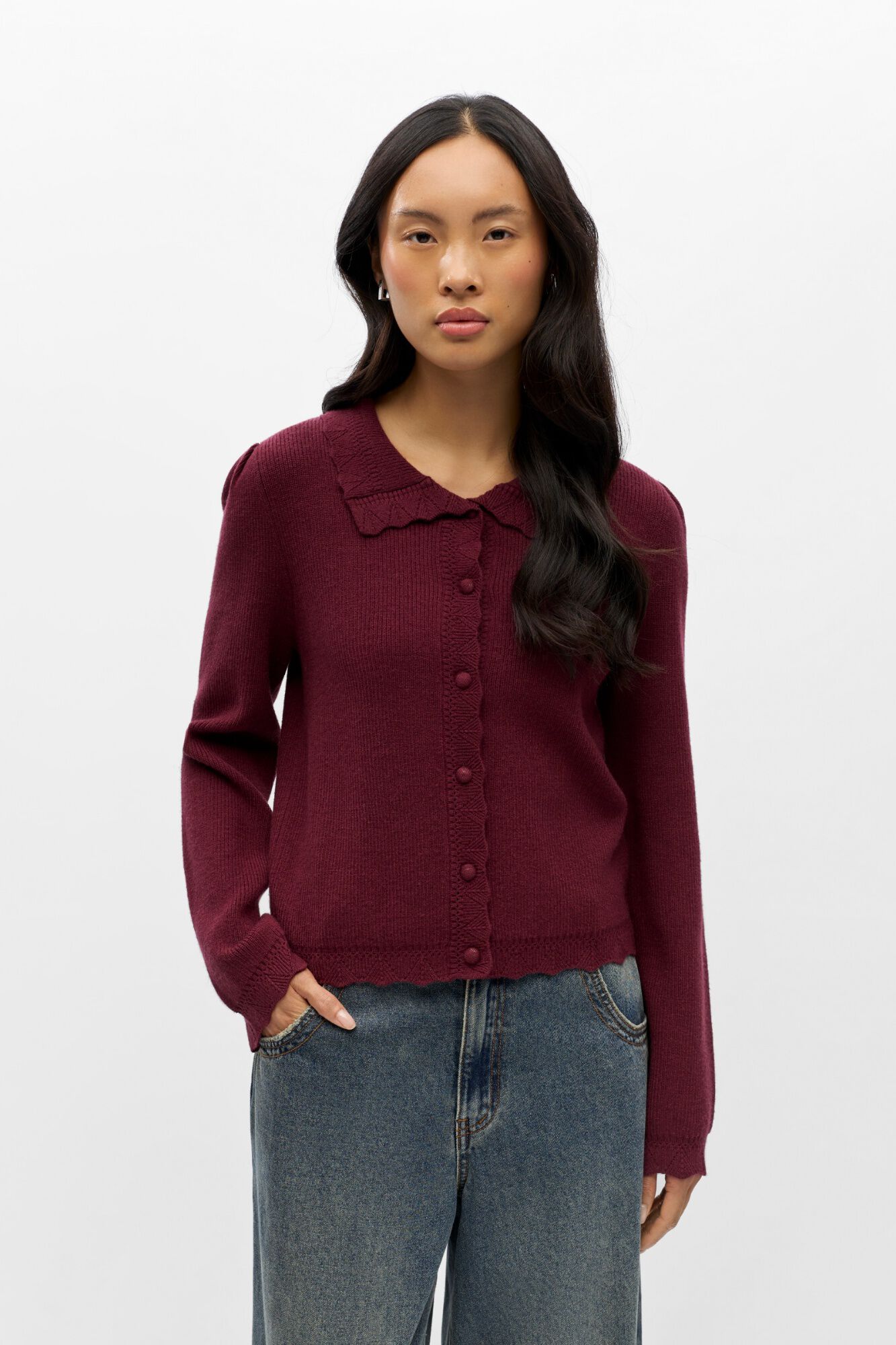 Object Cardigan punto cuello polo