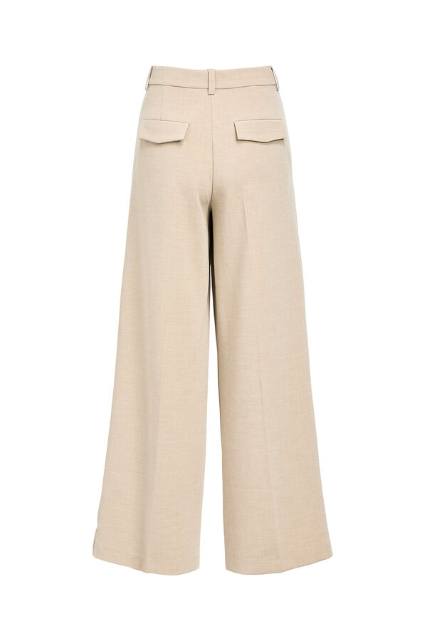 Object Pantal&oacute;n ancho con pinzas Marr&oacute;n