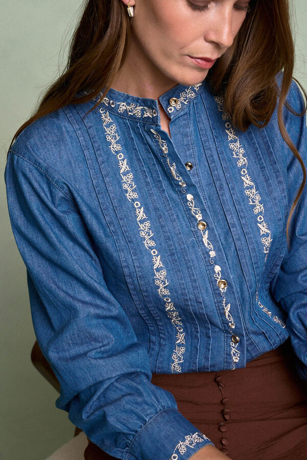 Pol&iacute;n Et Moi Camisa Denim Milen Azul