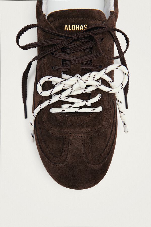 Alohas Zapatillas deportivas de ante TB.24 Marr&oacute;n oscuro