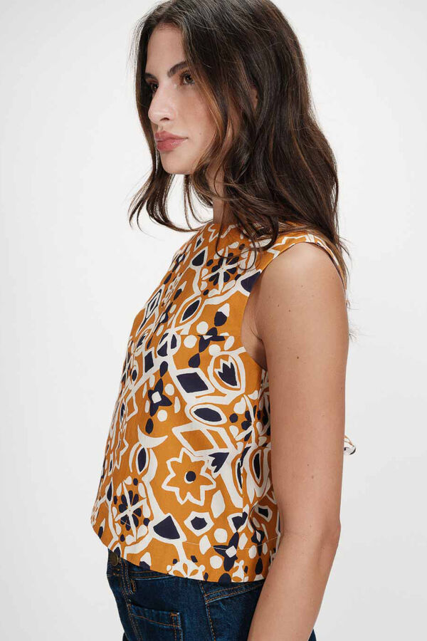 Grace & Mila Top sin mangas Venise Amarillo