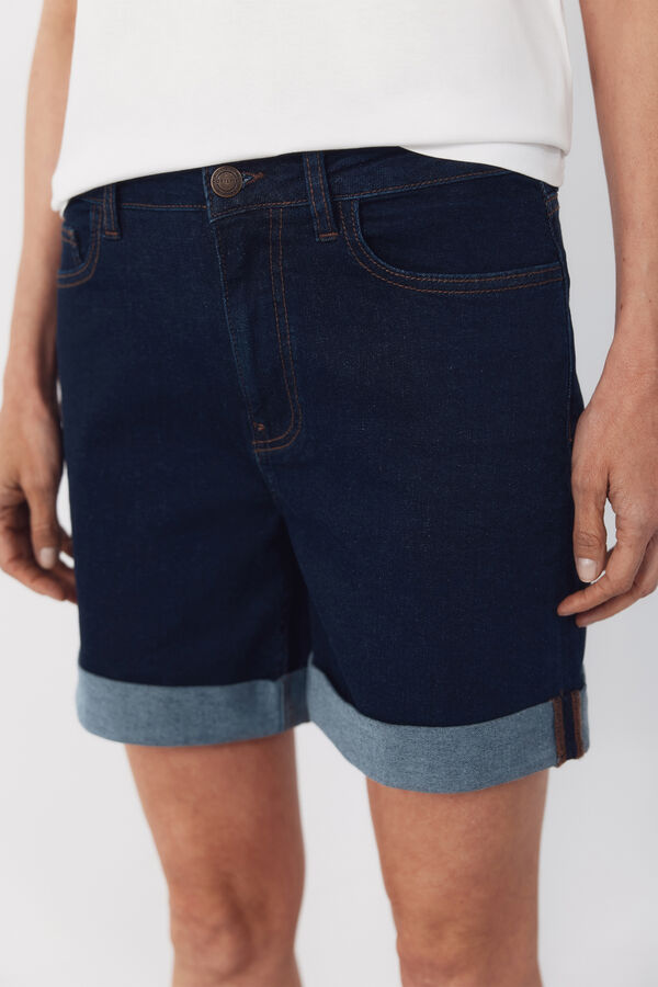 Cortefiel Shorts Vaqueros Azul