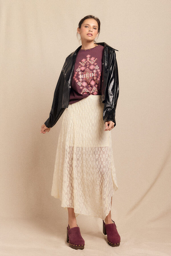 Slowlove Cazadora efecto piel brillo Negro