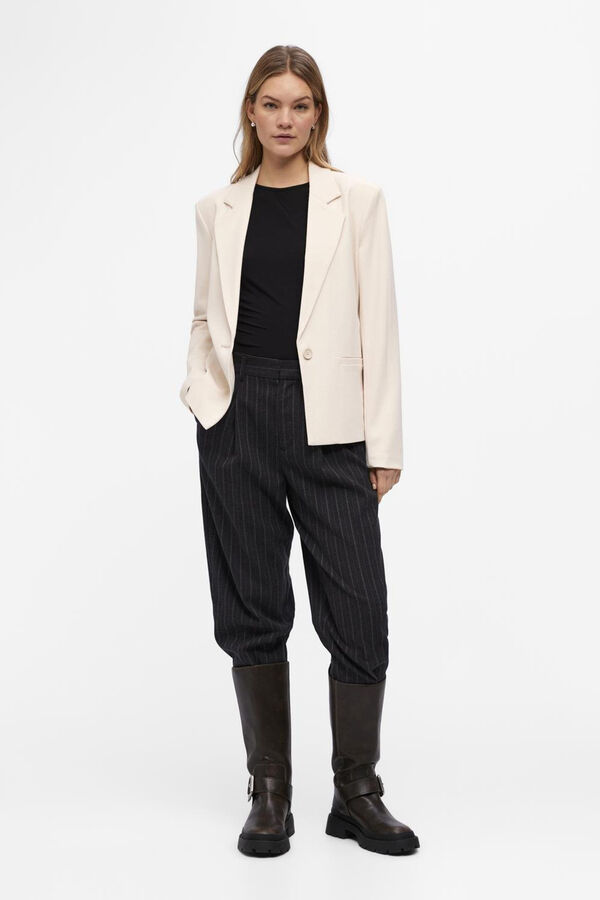 Object Blazer entallada manga larga Gris