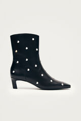 Alohas Botines de cuero Nash Studs Negro