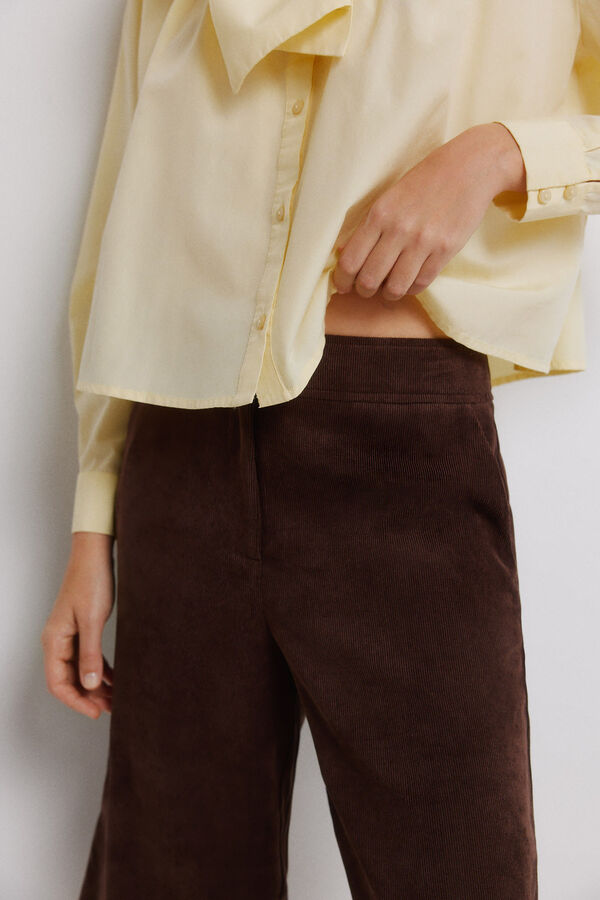 Vila Pantal&oacute;n culotte de pana fina Marr&oacute;n
