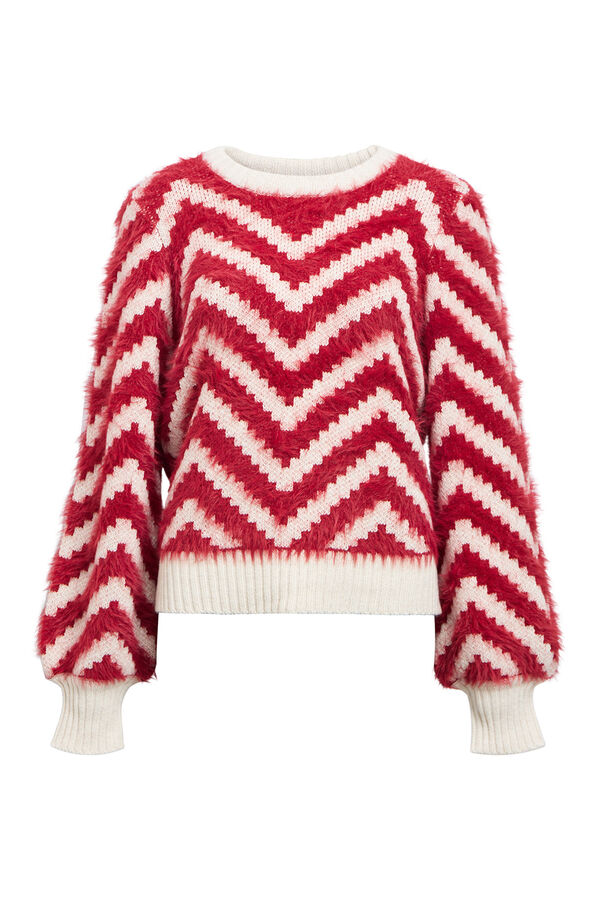 Object Jersey punto efecto pelo Rojo