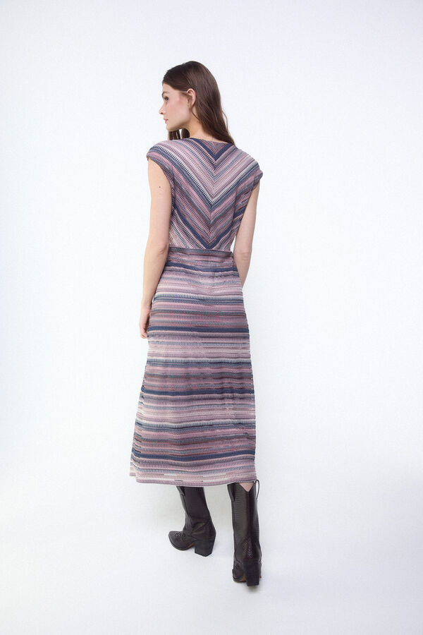 Slowlove Vestido estructura multicolor Multicolor