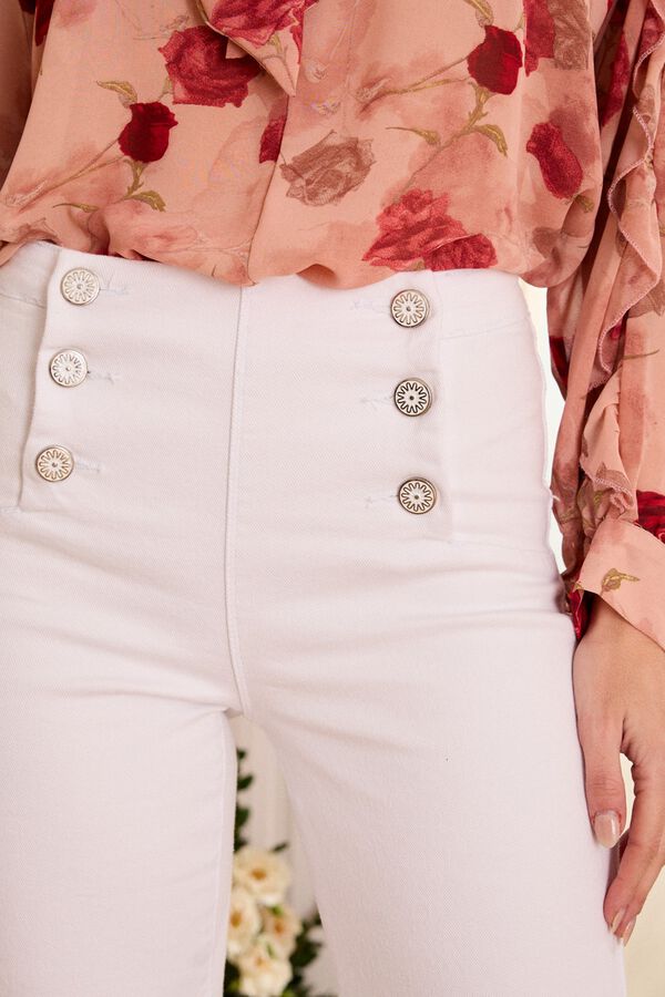 Pol&iacute;n Et Moi Pantal&oacute;n vaquero Alisa Blanco