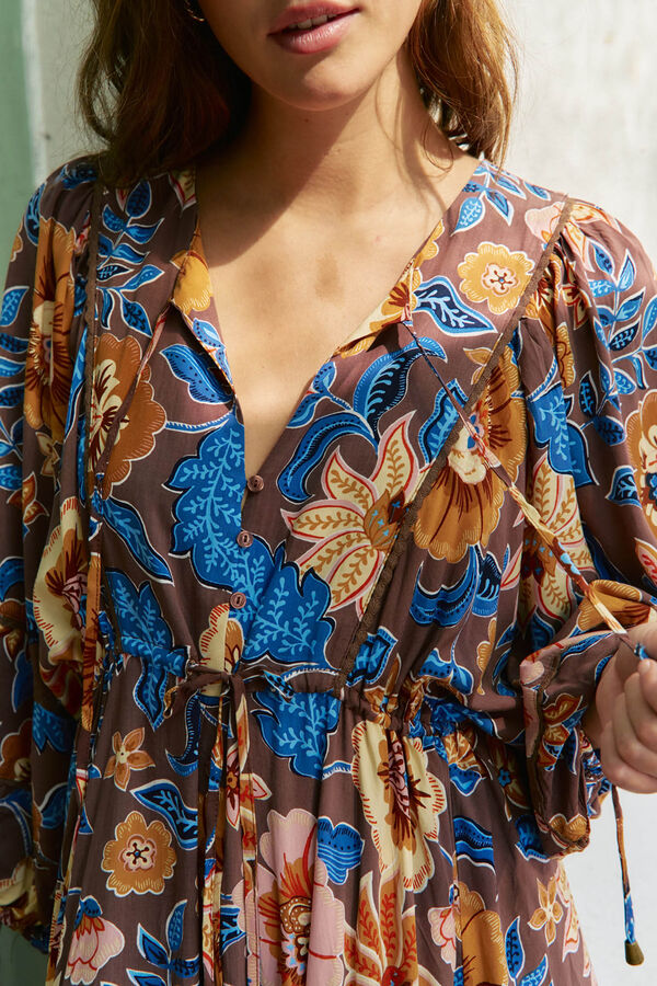 Jaase Vestido largo catalonia estampado tierra Multicolor