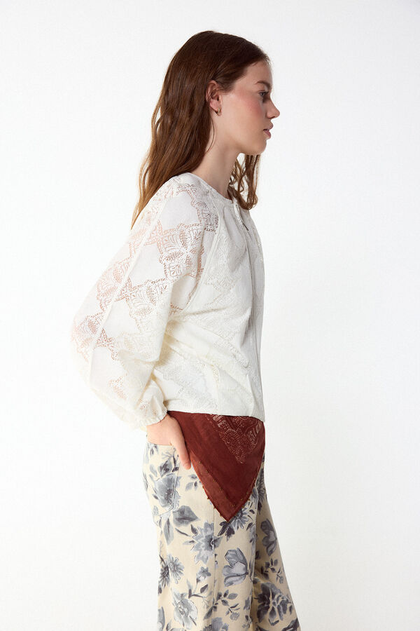 Slowlove Bomber de lace Marfil