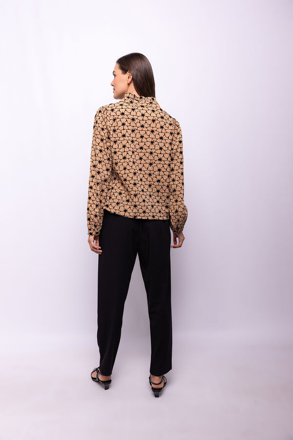 Object Blusa tejido textura Marr&oacute;n