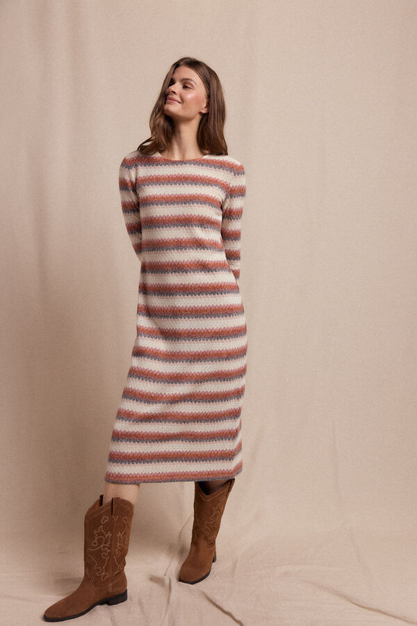 Slowlove Vestido estructura multicolor Multicolor