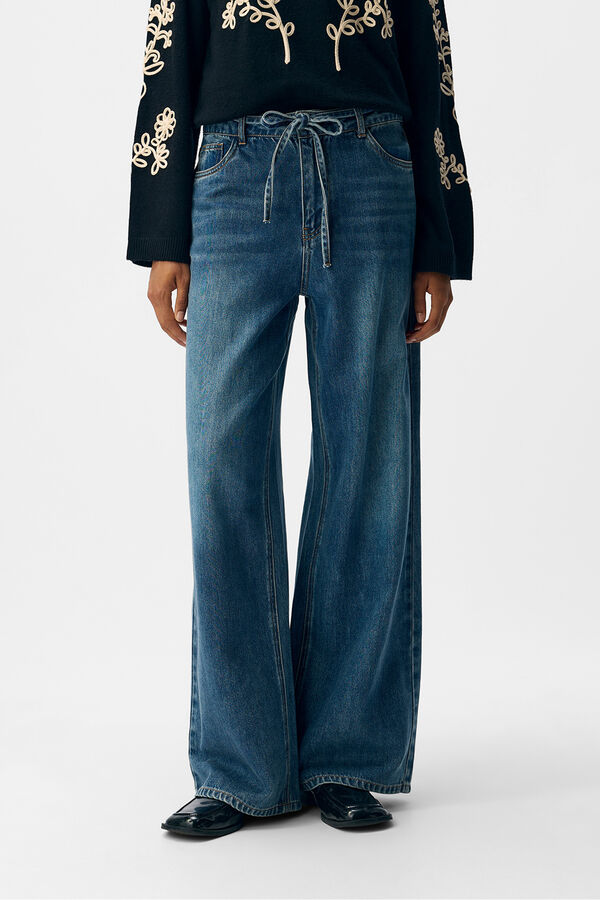 Object Pantal&oacute;n fluido tencel Azul