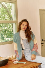 Jaase C&aacute;rdigan de punto Turquesa