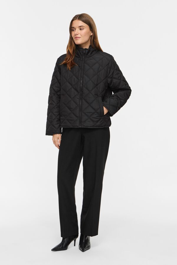 Vila Chaqueta acolchada de cuello alto Negro