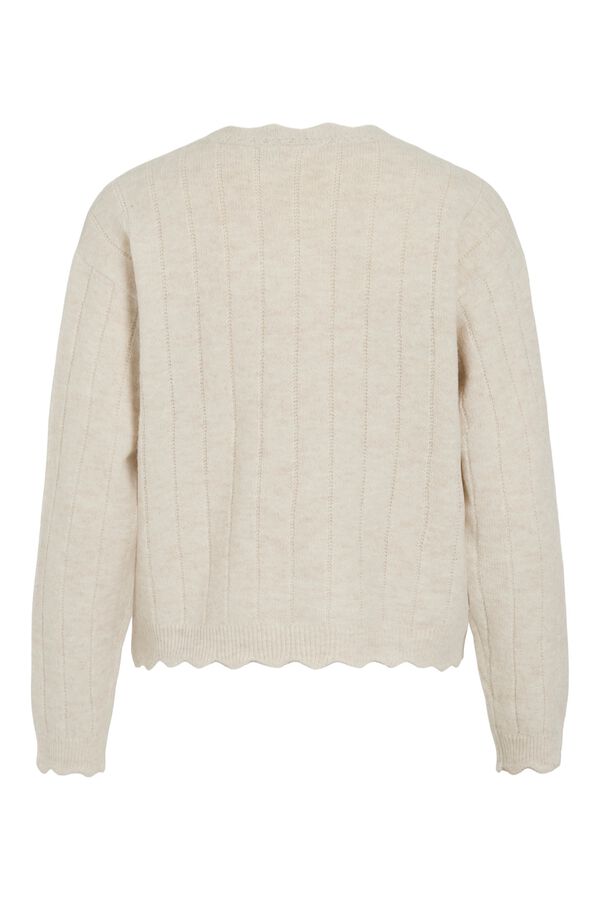 Vila C&aacute;rdigan de punto con ondas Beige