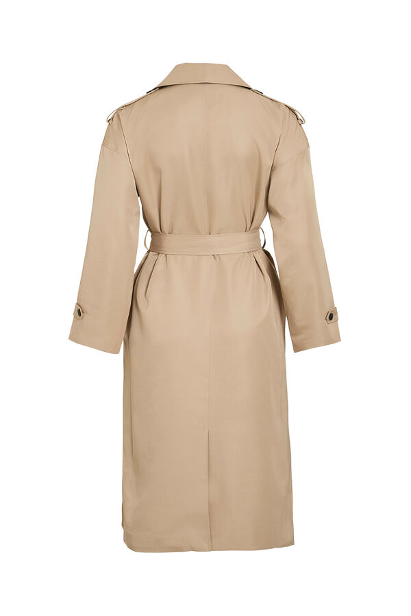 Vila Gabardina larga anudada Beige