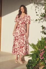Pol&iacute;n Et Moi Vestido estampado Amal Rosa