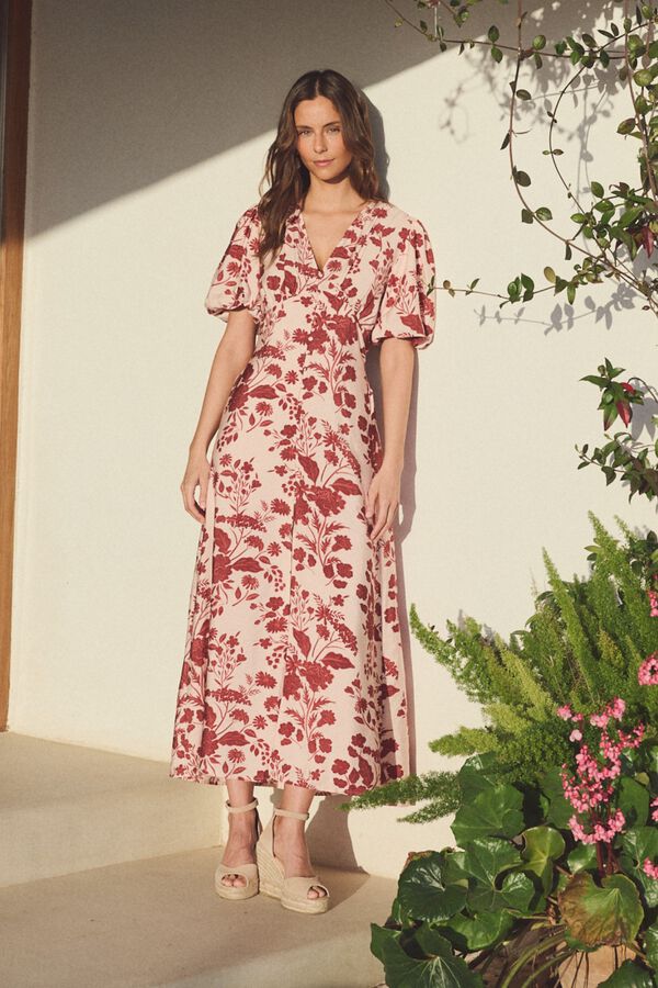 Pol&iacute;n Et Moi Vestido estampado Amal Rosa