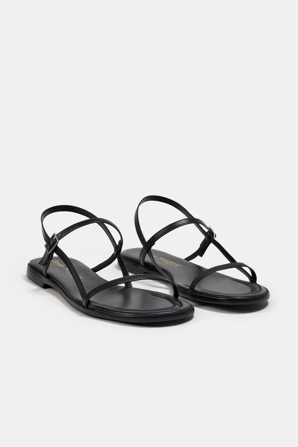 Bryan Stepwise Sandalia piel Negro