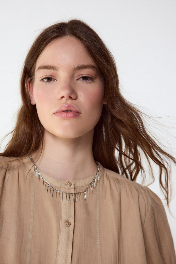 Slowlove Blusa dobby fluido Arena