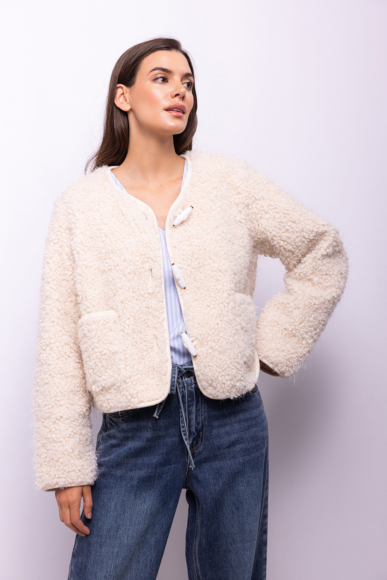 Object Chaqueta borreguillo sint&eacute;tico