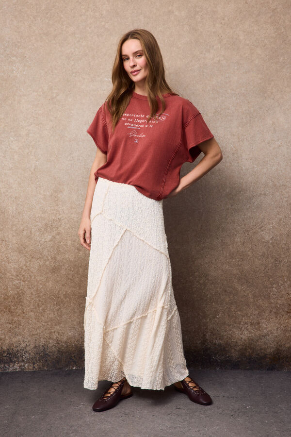 Slowlove Camiseta print Naranja