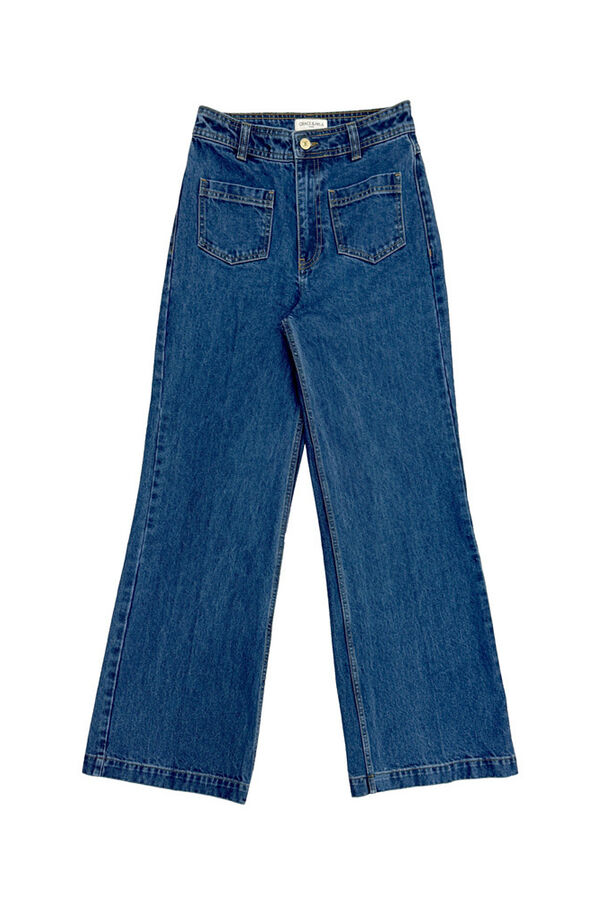 Grace & Mila Pantal&oacute;n denim de cintura alta Azul oscuro