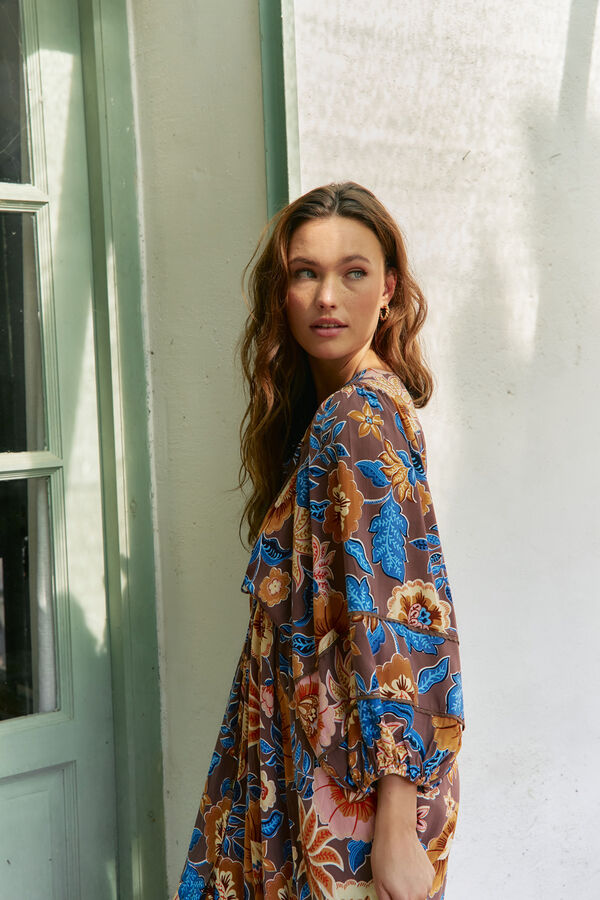 Jaase Vestido largo catalonia estampado tierra Multicolor