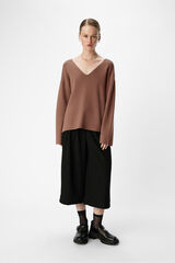 Object Jersey básico cuello pico Marrón