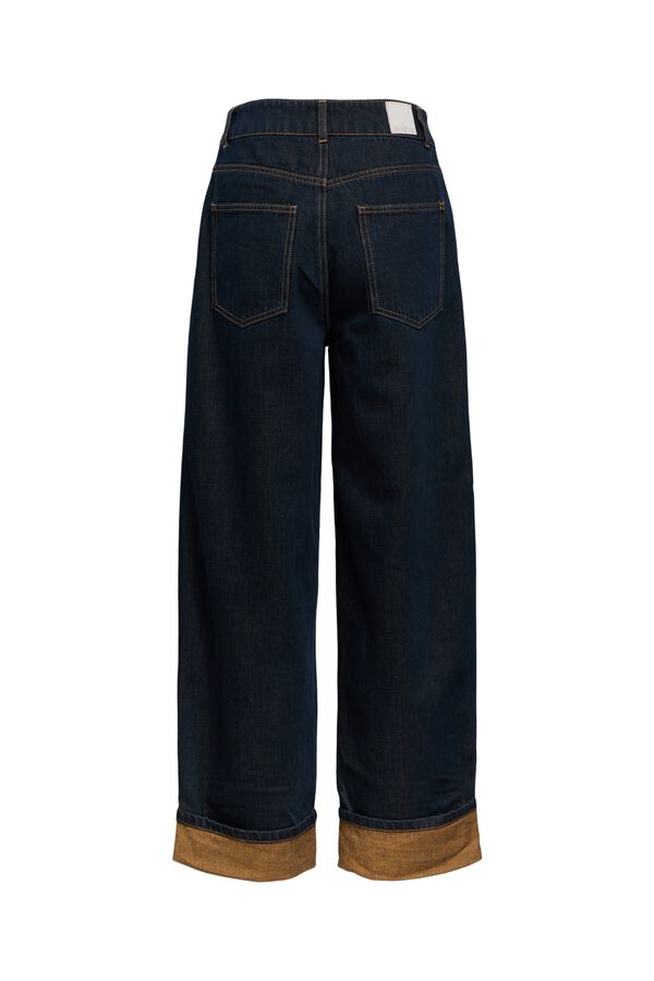 Object Jeans rectos vuelta en el bajo Azul marino