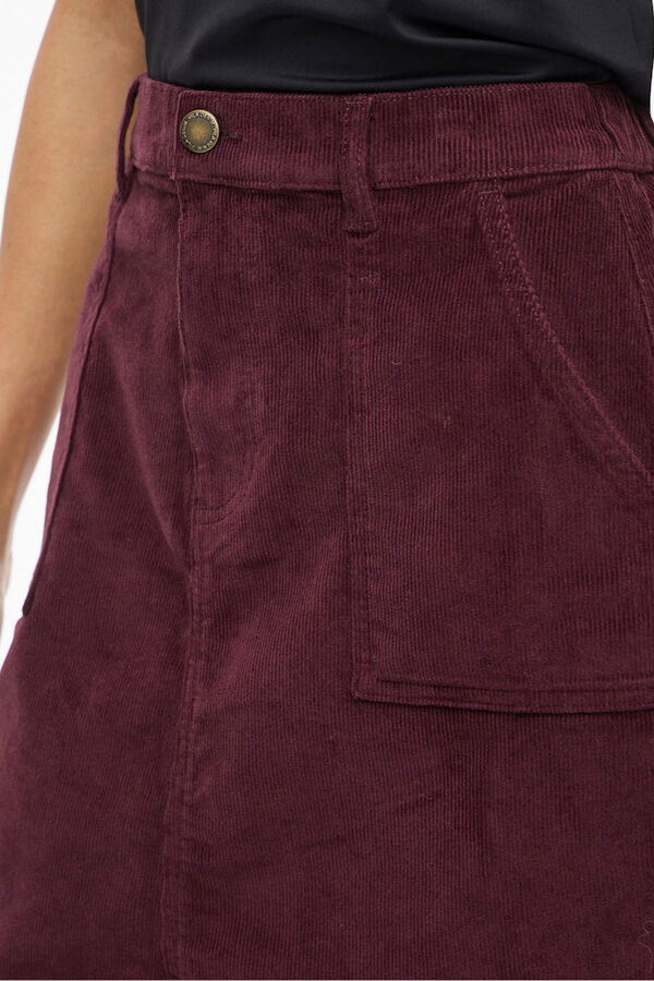 Vila Falda corta de pana Morado