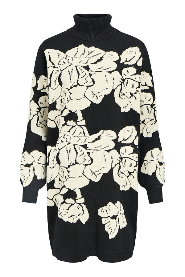 Object Vestido punto estampado Negro