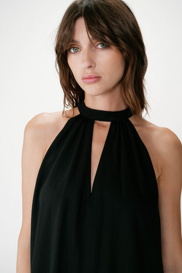 Grace & Mila Vestido corto escote halter Whola Negro