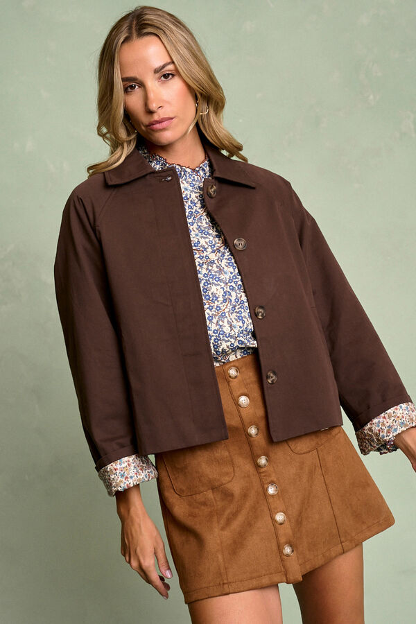 Pol&iacute;n Et Moi Cazadora cuello Lucca Marr&oacute;n