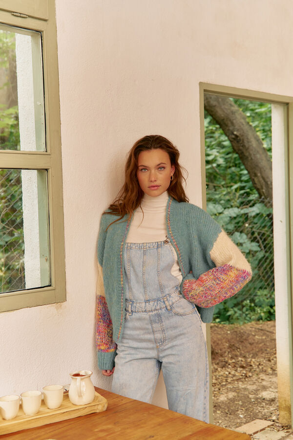 Jaase C&aacute;rdigan de punto Turquesa