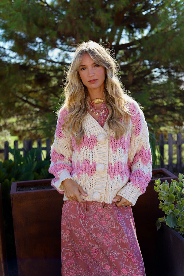 Jaase C&aacute;rdigan de punto Rosa